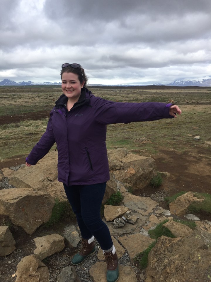 I look VERY uneasy in this photo taken in Iceland. Just know that I thought I was going to miss the shuttle we were riding.